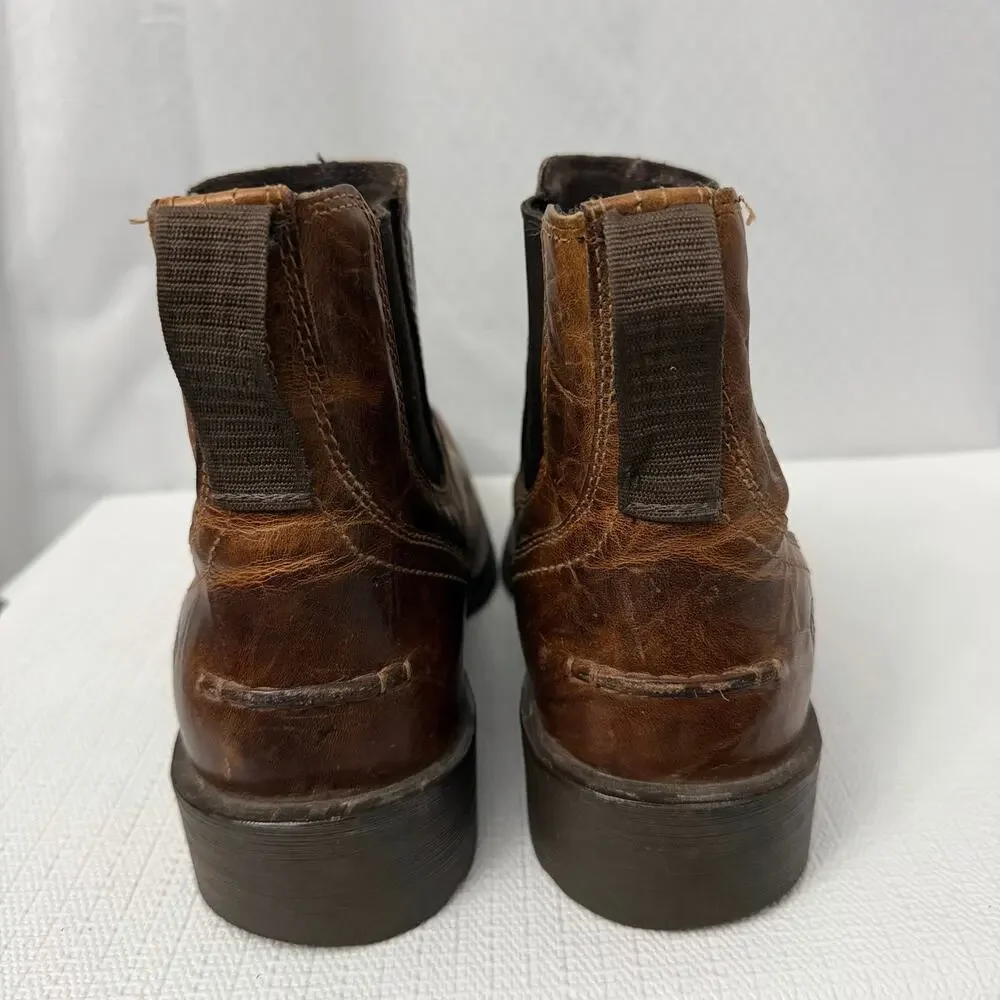 Ariat Midtown Rambler Square Toe Chelsea Boot Men's 12 D Barn Brown Leather
